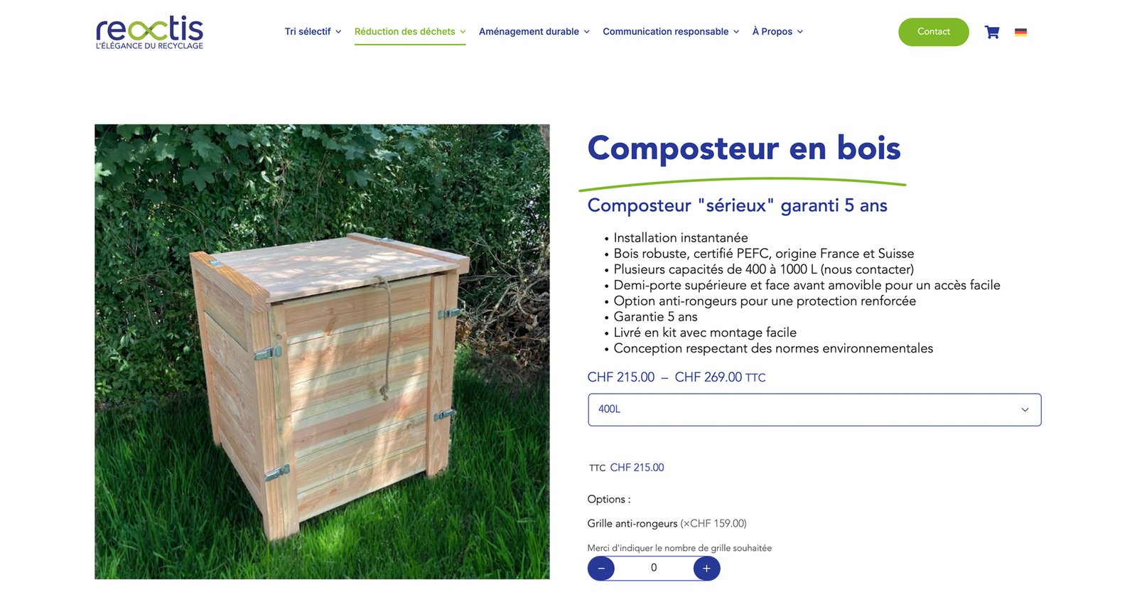Boutique en ligne – Reactis Boutique en ligne du site internet de Reactis