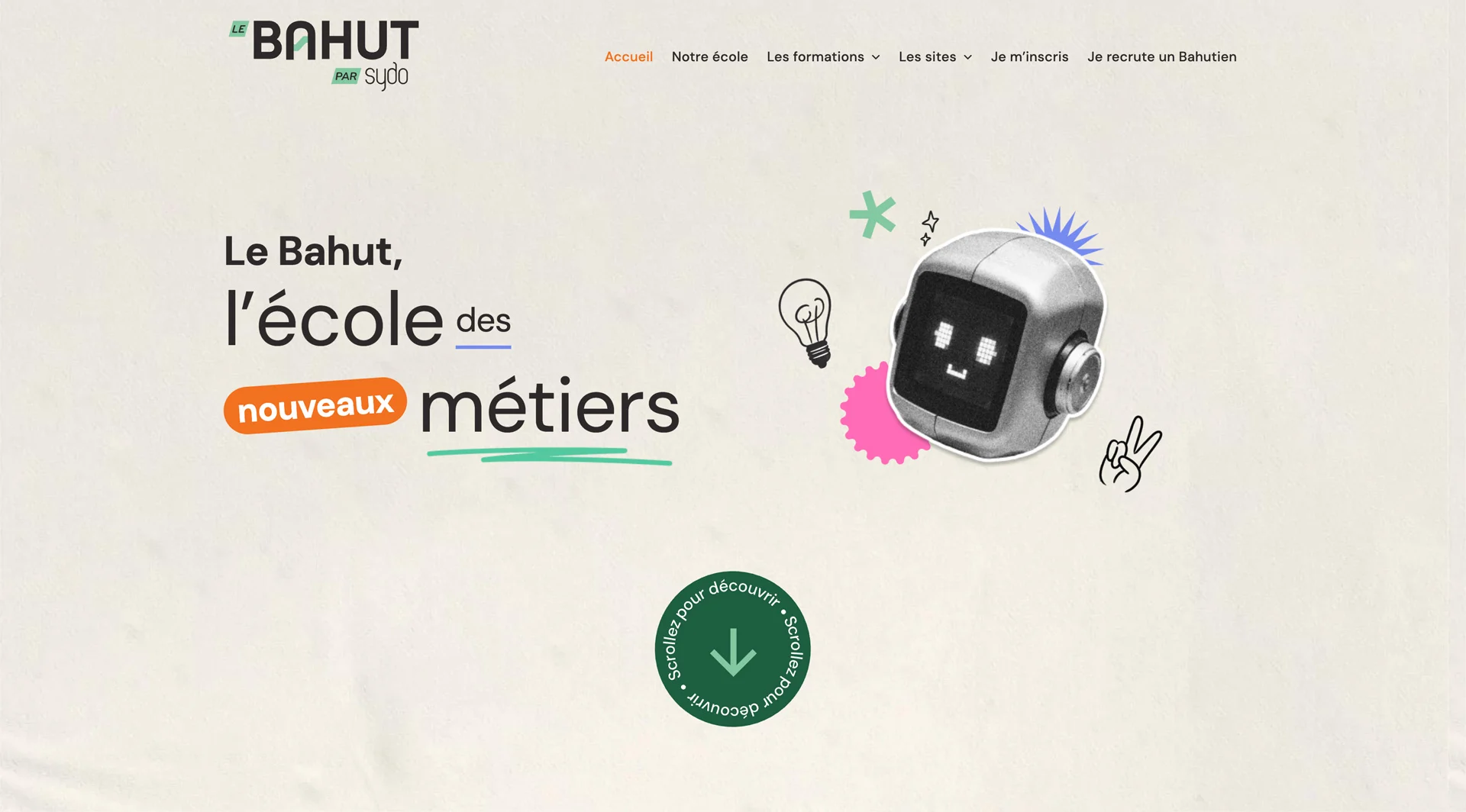 Site internet de l'école Le Bahut