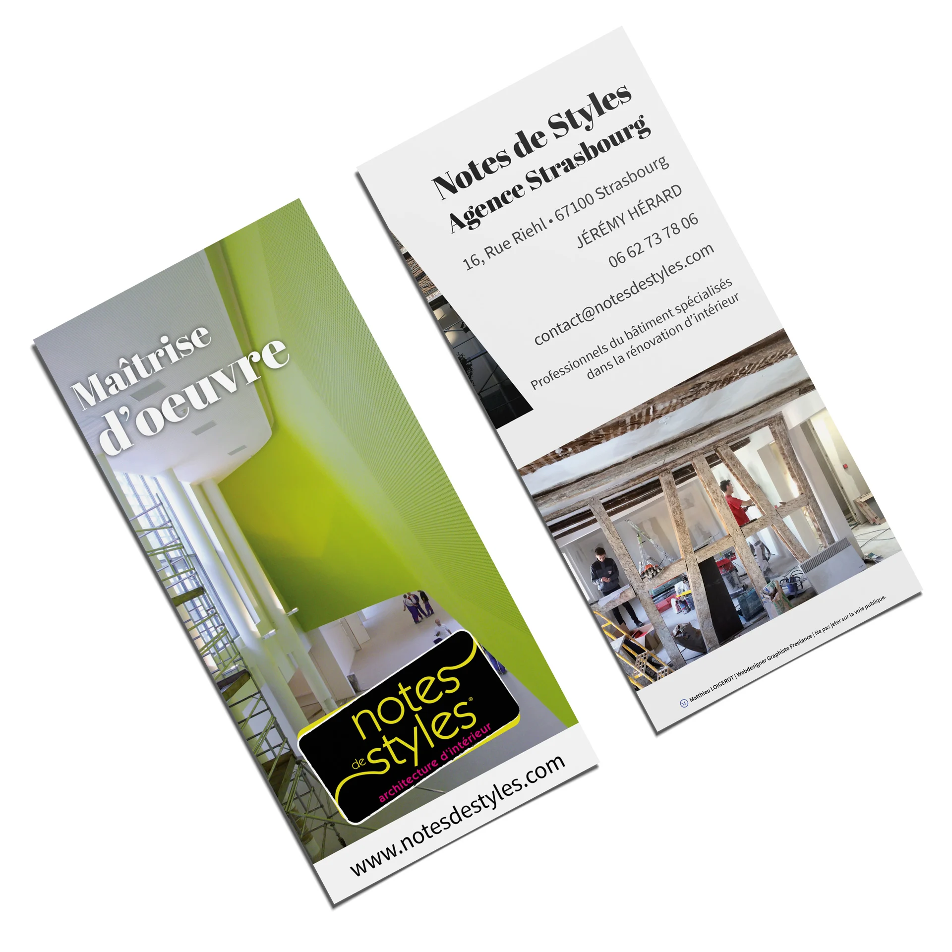 Supports de communication – Notes de Styles Flyers du réseau Notes de Styles