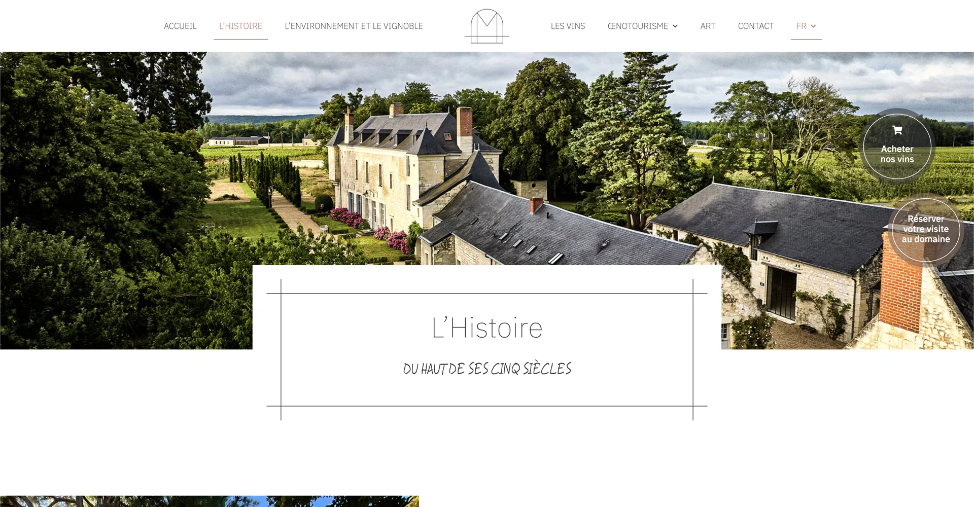 Site internet – Château de Minière Page du site internet du Château de Minière