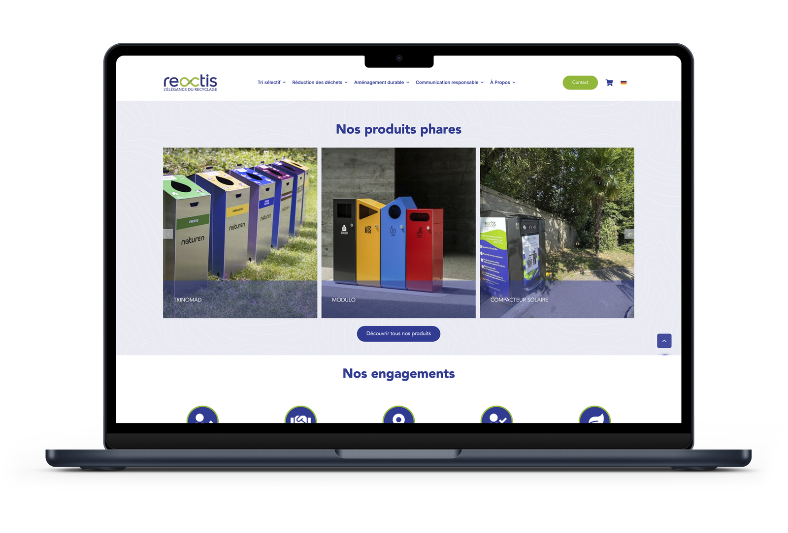 Site internet – Produits Reactis